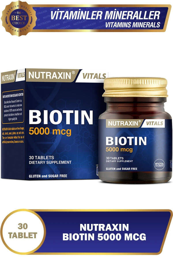 Biotin 5000 Mcg 30 Tablets - 6