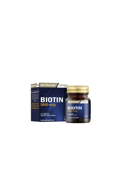 Biotin 5000 Mcg 30 Tablets - NUTRAXIN