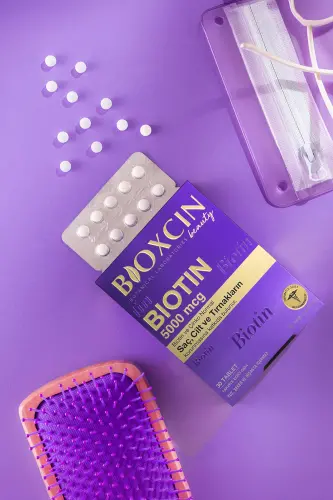 Biotin 5.000 Mcg 30 Tablets - Biotin Zinc 15 Mg Hair and Nail Vitamin - 5