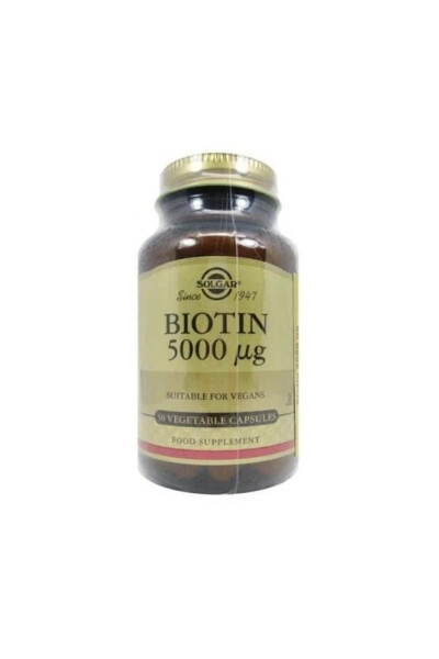 Biotin 5000 mcg 50 Herbal Capsules - 5