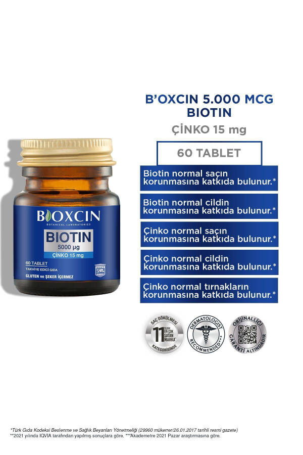 Biotin 5.000 Mcg 60 Tablet Alana Biotin Şampuan 300 ml - Daha Güçlü Saçlar - 21