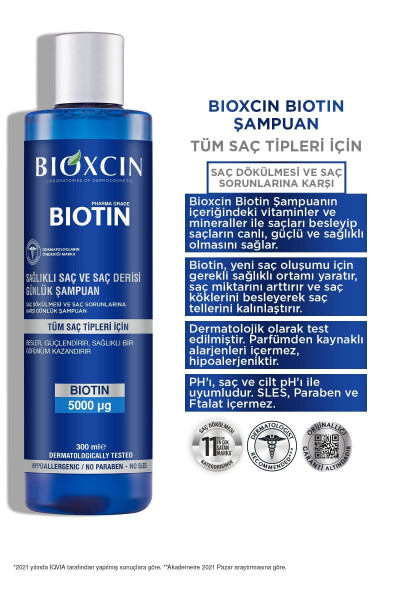 Biotin 5.000 Mcg 60 Tablet Alana Biotin Şampuan 300 ml - Daha Güçlü Saçlar - 22