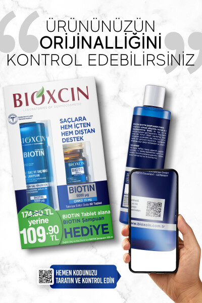 Biotin 5.000 Mcg 60 Tablet Alana Biotin Şampuan 300 ml - Daha Güçlü Saçlar - 10