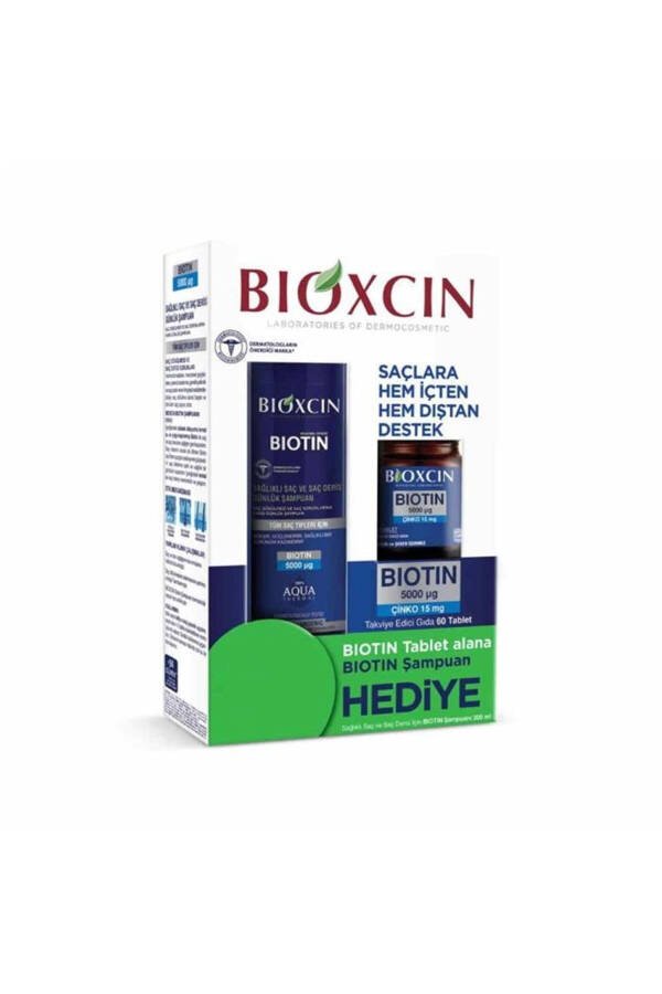 Biotin 5.000 Mcg 60 Tablet Alana Biotin Şampuan 300 ml - Daha Güçlü Saçlar - 28