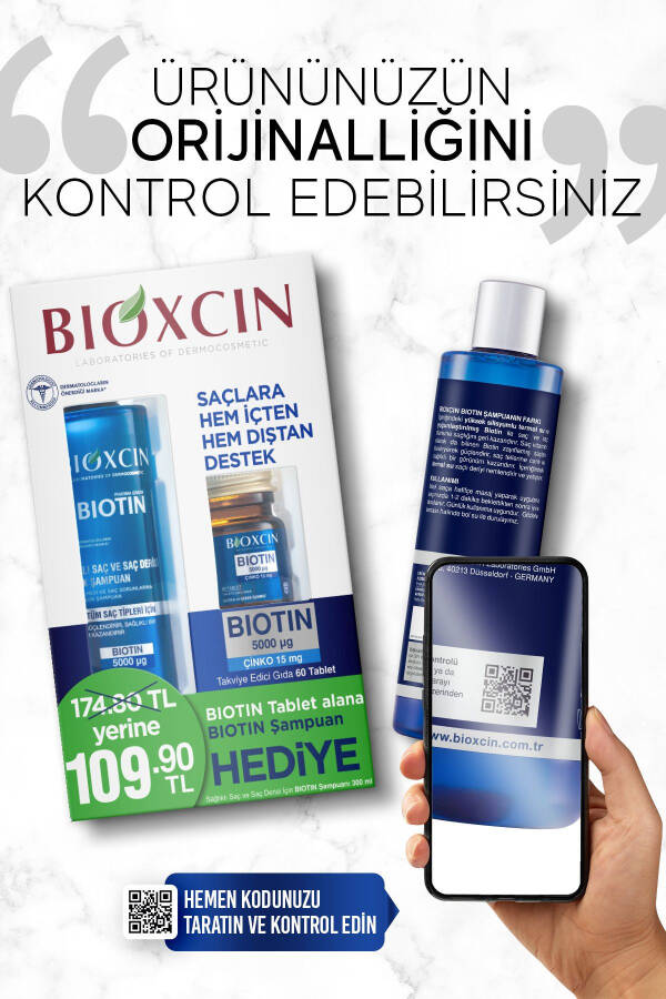 Biotin 5.000 Mcg 60 Tablet Alana Biotin Shampuni 300 ml - Kuchliroq Sochlar - 10