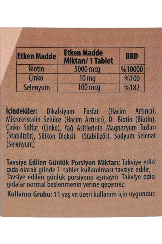 Biotin 5000 Mcg - 60 Tablets - 2
