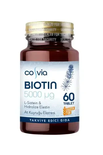 Biotin 5000 Mcg. L-cysteine, Hydrolyzed Elastin, Horsetail Extract 60 Tablets - 3
