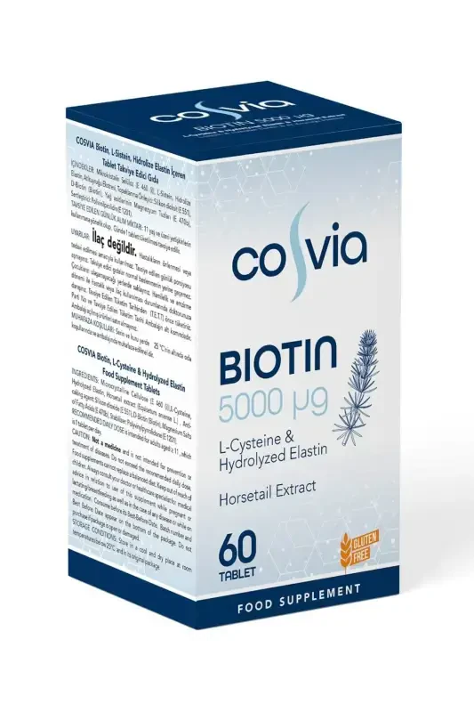 Biotin 5000 Mcg. L-cysteine, Hydrolyzed Elastin, Horsetail Extract 60 Tablets - 4