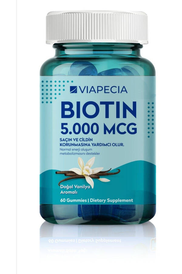 Biotin 5000 Mg 60 dona Soch va Teri Himoya Qiluvchi Jellibon Shakli - 2