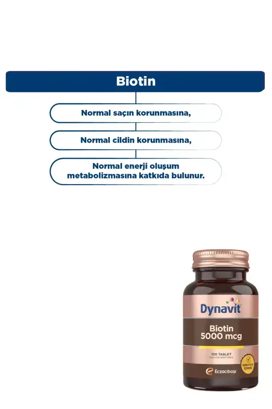 Biotin 5000 мкг 100 Kapsula - 3