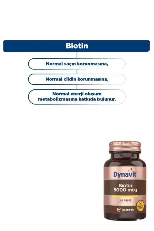 Biotin 5000 мкг 100 Kapsula - 3
