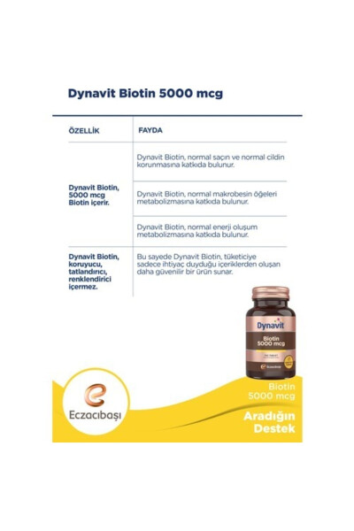 Biotin 5000 мкг 100 Kapsula - 9