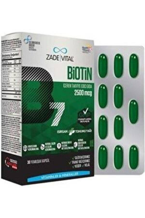 Biotin B7 and Nettle Seed Oil 30 Capsules - 1