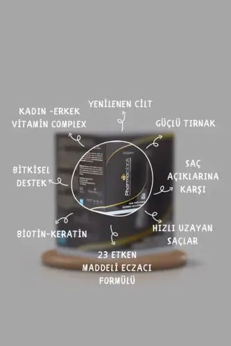 Biotin & Keratin Vitamin Complex Against Hair Loss 60 Capsules - 23 Active Ingredients / 2 Month Dose - PHARMABLACK (1)