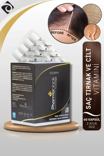 Биотиновый и кератиновый витаминный комплекс против выпадения волос 60 капсул - 23 активных ингредиента / 2 месячный курс - 1