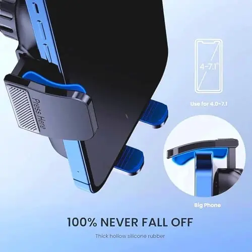 BIPOPIBO Avtomobil telefon ushlagichi Avtomobil uchun telefon ushlagichi Avtomobil uchun mobil telefon ushlagichi Avtomobil uchun universal telefon stendi Avtomobil asboblar paneli, oynasi, shamollatish teshigi Mobil telefon avtomobil beshiklari Kamera ushlagichi - 5