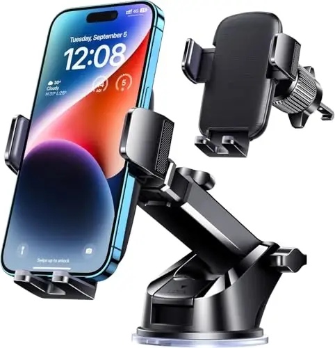 BIPOPIBO Avtomobil telefon ushlagichi Avtomobil uchun telefon ushlagichi Avtomobil uchun mobil telefon ushlagichi Avtomobil uchun universal telefon stendi Avtomobil asboblar paneli, oynasi, shamollatish teshigi Mobil telefon avtomobil beshiklari Kamera ushlagichi - 1