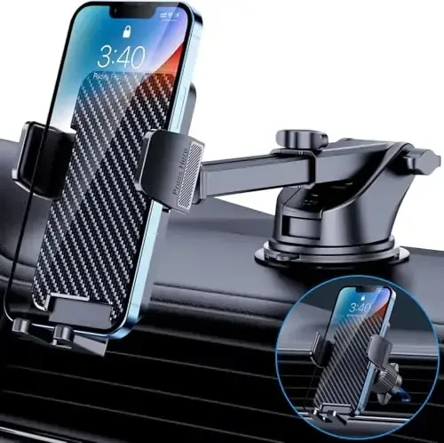BIPOPIBO Car Phone Holder Mount Phone Mount for Car Dashboard Windshield Air Vent Universal Cell Phone Automobile Cradles Hands-Free Phone Stand for Car Fit iPhone Android - BIPOPIBO