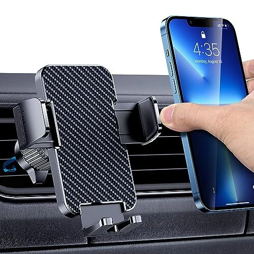 BIPOPIBO Phone Mount for Car Phone Holder Cell Phone Holder Hands Free Phone Stand for Car Vent Phone Mount Fit iPhone Android Smartphone Universal - 1