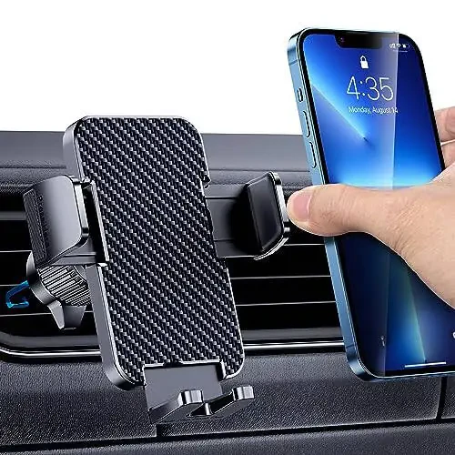 BIPOPIBO Phone Mount for Car Phone Holder Cell Phone Holder Hands Free Phone Stand for Car Vent Phone Mount Fit iPhone Android Smartphone Universal - 1
