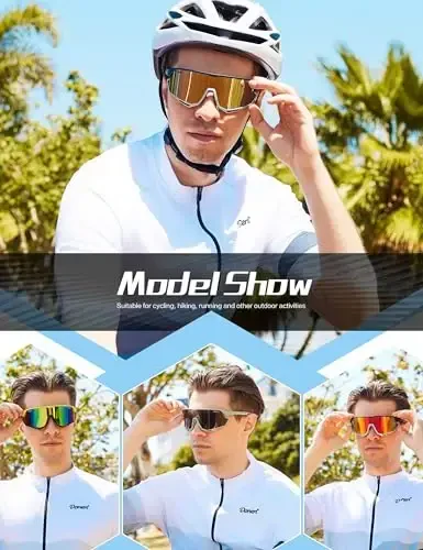 BIRCEN Baseball Cycling Sunglasses for Men - Women Running Shades Sports Glasses for MTB Mountain Bike Softball - 5