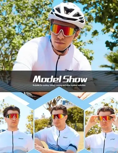 BIRCEN Baseball Sunglasses for Men Women - UV400 Protection Cycling Glasses Sports Sunglasses for Running MTB Golf Softball - 2