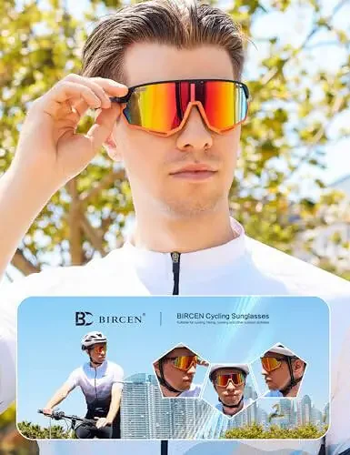 BIRCEN Baseball Sunglasses for Men Women - UV400 Protection Cycling Glasses Sports Sunglasses for Running MTB Golf Softball - 2