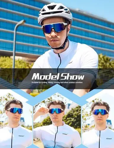 BIRCEN Baseball Sunglasses for Men Women - UV400 Protection Cycling Glasses Sports Sunglasses for Running MTB Golf Softball - 3
