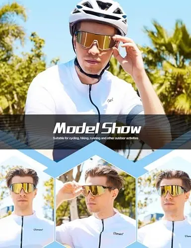 BIRCEN Baseball Sunglasses for Men Women - UV400 Protection Cycling Glasses Sports Sunglasses for Running MTB Golf Softball - 3