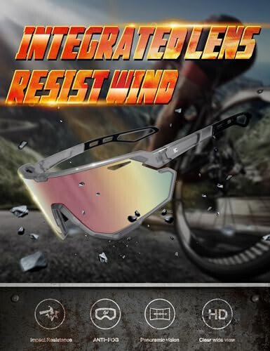 BIRCEN Baseball Sunglasses for Men Women - UV400 Protection Cycling Glasses Sports Sunglasses for Running MTB Golf Softball - 4