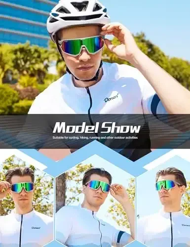 BIRCEN Baseball Cycling Sunglasses for Men - Women Running Shades Sports Glasses for MTB Mountain Bike Softball - 3
