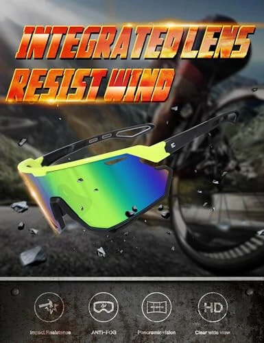 BIRCEN Erkaklar va Ayollar uchun beysbol quyosh ko'zoynaklari - UV400 himoyasi Velosiped ko'zoynaklari Sport quyosh ko'zoynaklari Yugurish MTB Golf Softbol - 4