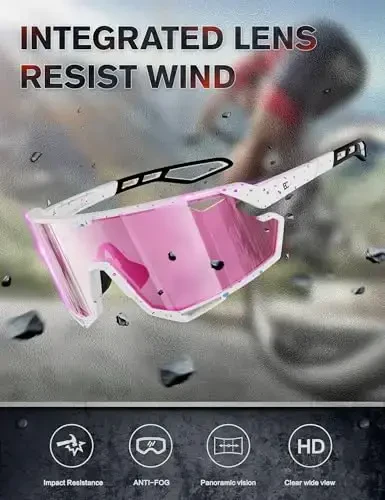 BIRCEN Photochromic Cycling Glasses: Mountain Bike Sports Sunglasses for Men Women Running Riding MTB Baseball - 3