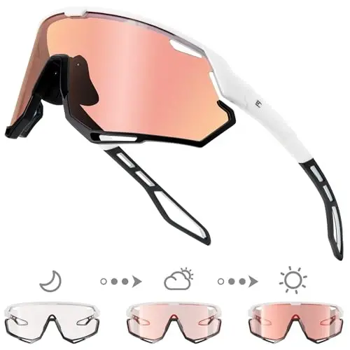 BIRCEN Photochromic Cycling Glasses for Men Women: UV400 Baseball Sunglasses, Sports Sunglasses for Running MTB Golf - 1