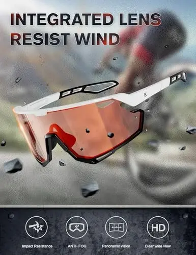 BIRCEN Photochromic Cycling Glasses for Men Women: UV400 Baseball Sunglasses, Sports Sunglasses for Running MTB Golf - 3