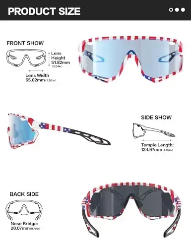 BIRCEN Photochromic Cycling Glasses: Mountain Bike Sports Sunglasses for Men Women Running Riding MTB Baseball - 5