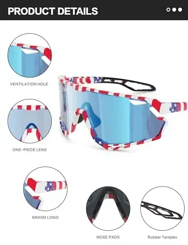 BIRCEN Photochromic Cycling Glasses: Mountain Bike Sports Sunglasses for Men Women Running Riding MTB Baseball - 6