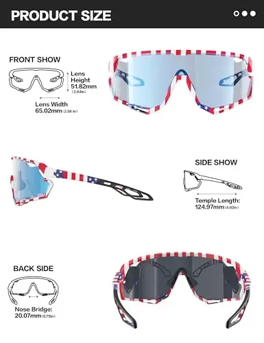 BIRCEN Photochromic Cycling Glasses: Mountain Bike Sports Sunglasses for Men Women Running Riding MTB Baseball - 5