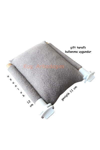 Bird Bed Soft Rest Pillow Double-Sided Sleeping Tunnel Yellow Grey Sultan Parrot Bed Perch - 7