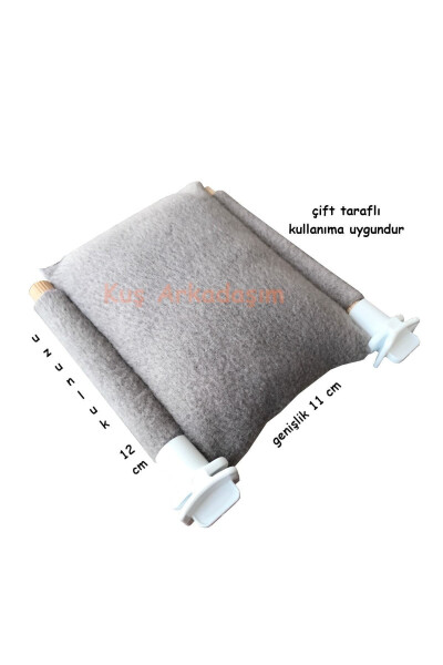 Bird Bed Soft Rest Pillow Double-Sided Sleeping Tunnel Yellow Grey Sultan Parrot Bed Perch - 3