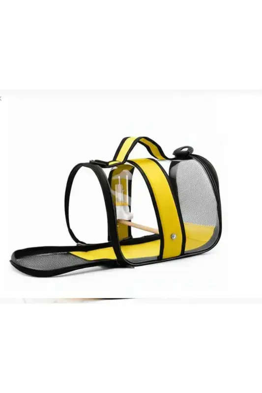 Bird Carrier Bag with Perch Medium Size - 30x22x20cm - Yellow - 3