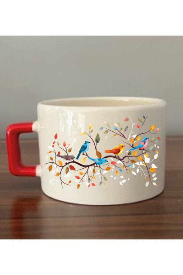 Bird on Branch Printed Mug Cup Gift - Ceramic Tea, Coffee Gift Mug - 1