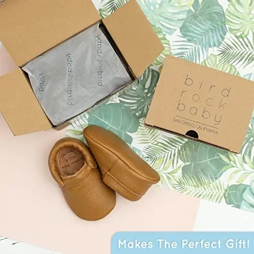 BirdRock Baby Fringeless Moccasins - Haqiqiy charm o'g'il va qiz bolalar uchun poyabzal, yangi tug'ilganlar, go'daklar, chaqaloqlar, yosh bolalar - 4