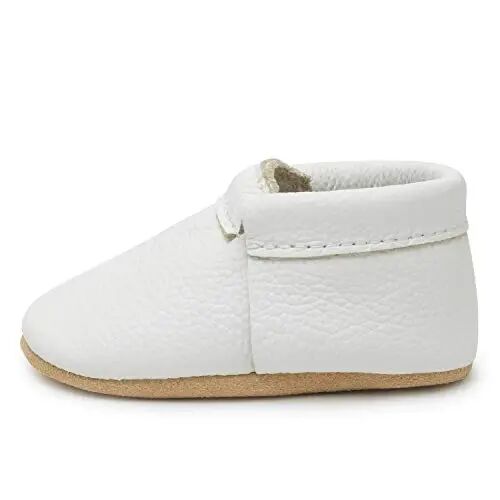 BirdRock Baby Fringeless Moccasins - Genuine Leather Boys and Girls Shoes for Newborns, Infants, Babies, Toddlers - BIRDROCK