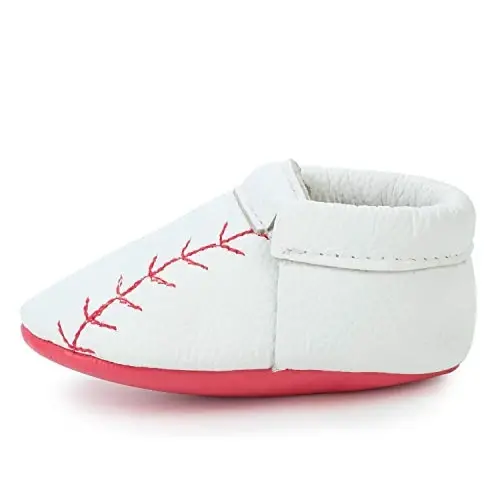 BirdRock Baby Fringeless Moccasins - Genuine Leather Boys and Girls Shoes for Newborns, Infants, Babies, Toddlers - 1