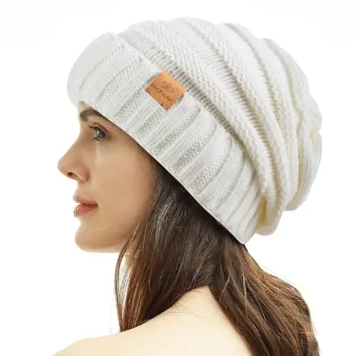 PAGE ONE Womens Winter Beanie Warm Cable Knit Hat Style Stretch Trendy Ribbed Chunky Cap - 4