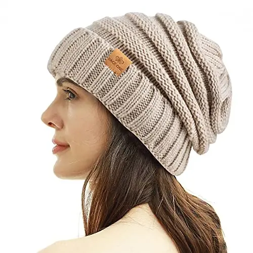PAGE ONE Womens Winter Beanie Warm Cable Knit Hat Style Stretch Trendy Ribbed Chunky Cap - 1