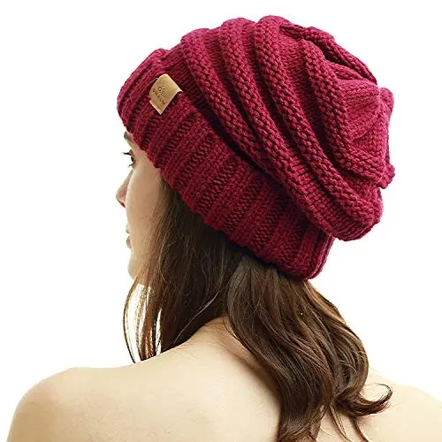 PAGE ONE Womens Winter Beanie Warm Cable Knit Hat Style Stretch Trendy Ribbed Chunky Cap - 2