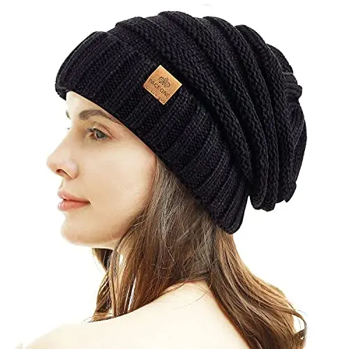 PAGE ONE Womens Winter Beanie Warm Cable Knit Hat Style Stretch Trendy Ribbed Chunky Cap 