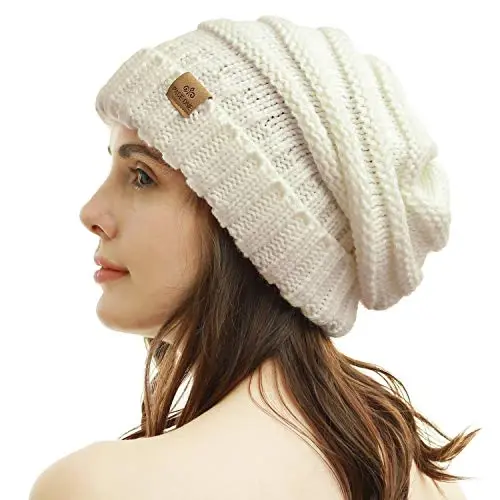 PAGE ONE Womens Winter Beanie Warm Cable Knit Hat Style Stretch Trendy Ribbed Chunky Cap - 1